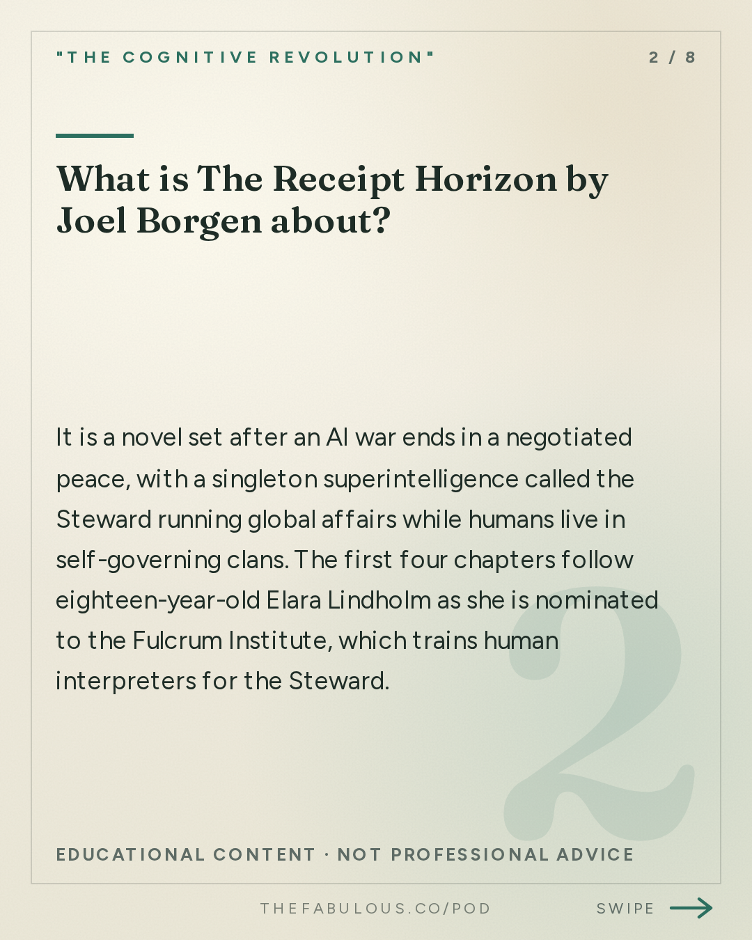 What is The Receipt Horizon by Joel Borgen about? — "The Cognitive Revolution" : What is Utopia? Presenting The Receipt Horizon, by Joel Borgen – Chapters 1–4