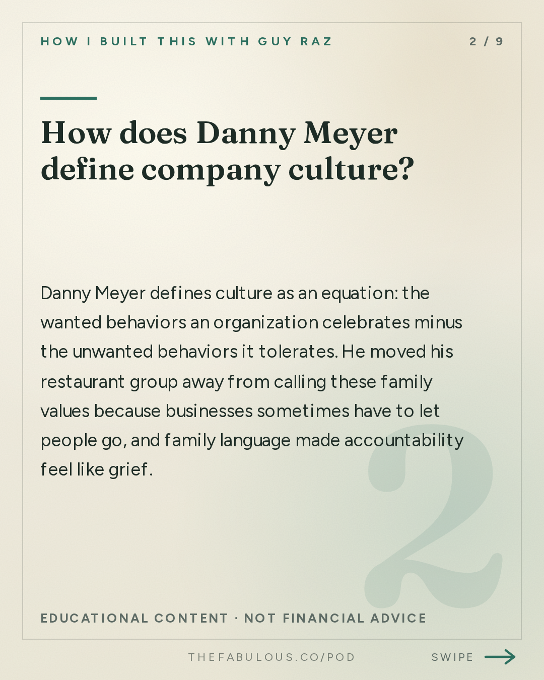 How does Danny Meyer define company culture? — How I Built This with Guy Raz: Advice Line with Danny Meyer of Shake Shack