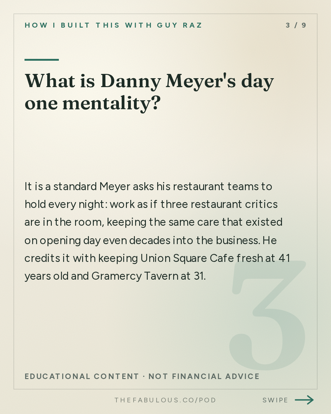 What is Danny Meyer's day one mentality? — How I Built This with Guy Raz: Advice Line with Danny Meyer of Shake Shack