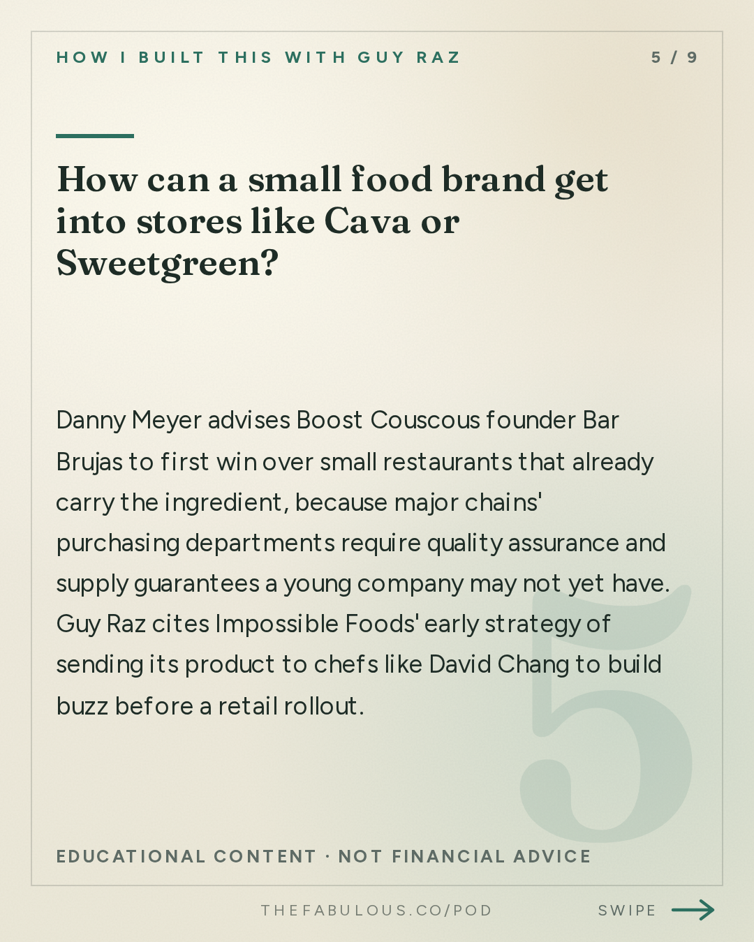 How can a small food brand get into stores like Cava or Sweetgreen? — How I Built This with Guy Raz: Advice Line with Danny Meyer of Shake Shack