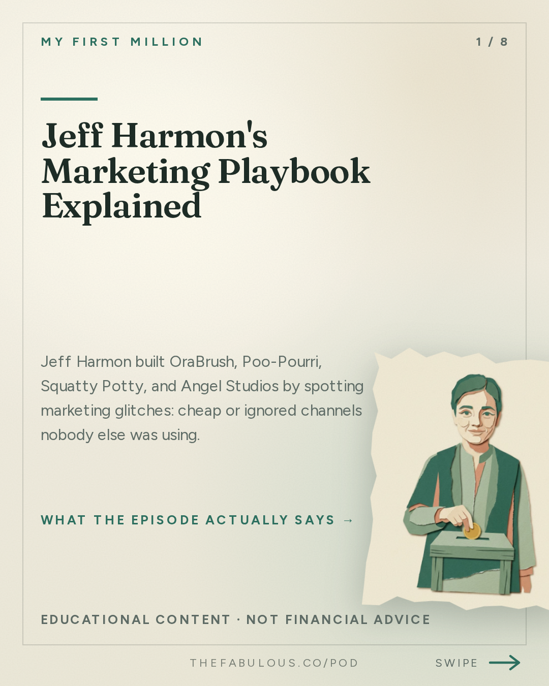 Jeff Harmon's Marketing Playbook Explained — My First Million: The creative genius behind Squatty Potty & Poo-Pourri reveals his marketing playbook