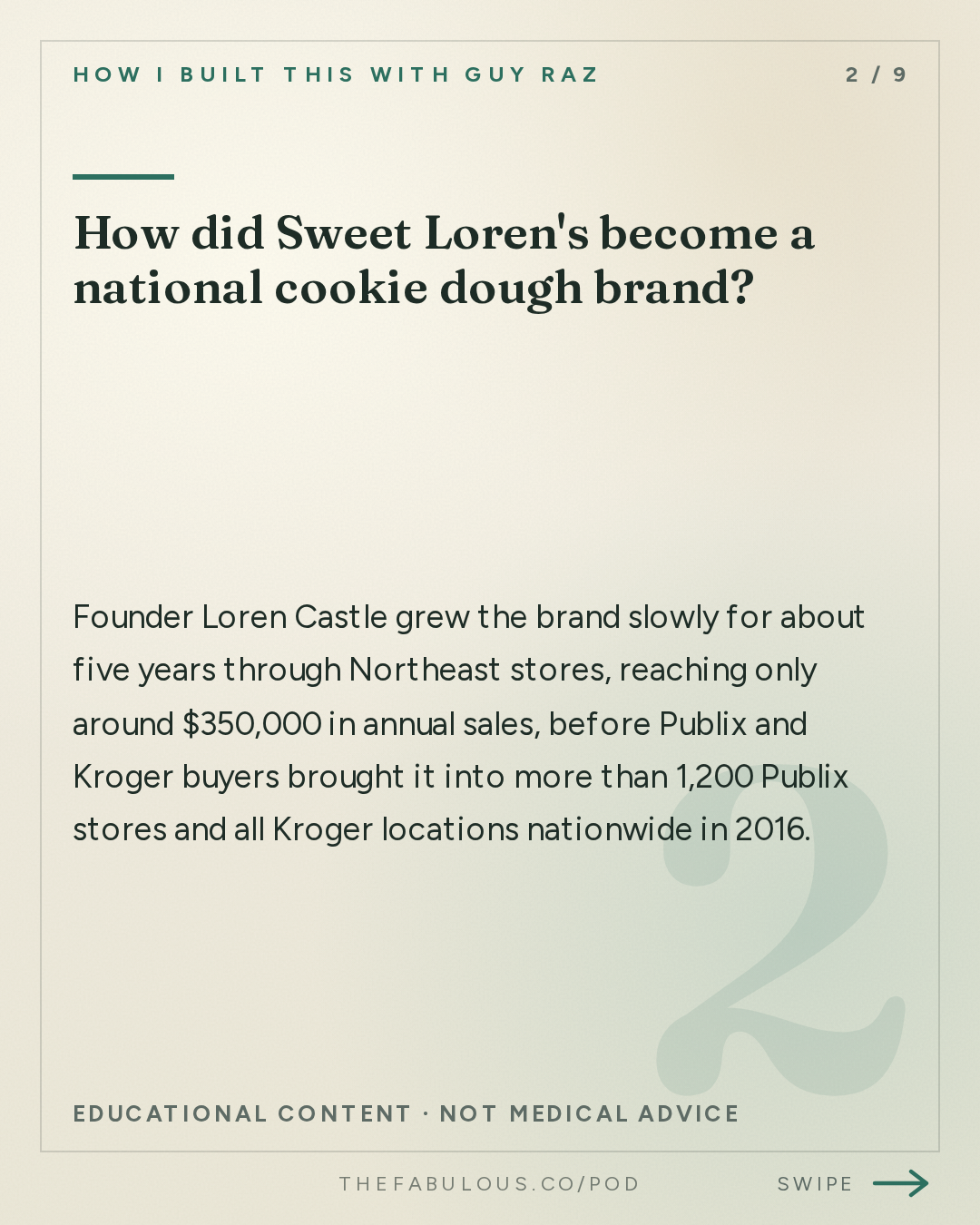 How did Sweet Loren's become a national cookie dough brand? — How I Built This with Guy Raz: Sweet Loren’s: Loren Castle. How A Recipe Makeover Built a National Cookie Brand
