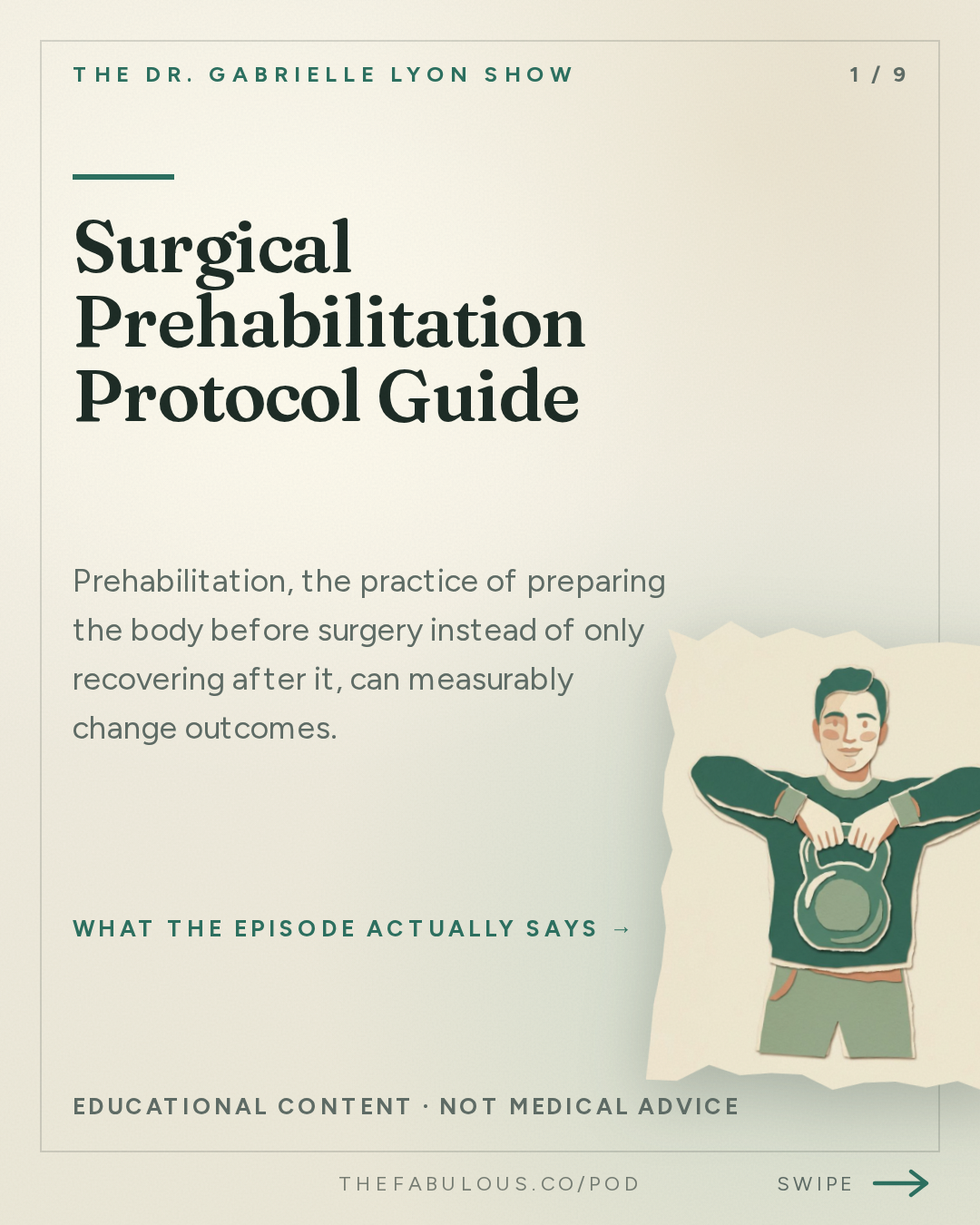Surgical Prehabilitation Protocol Guide — The Dr. Gabrielle Lyon Show: How to Prepare Your Body for Surgery: Protein, Prehab and the 5 Days That Change Your Recovery | Dr. Rebecca Knackstedt