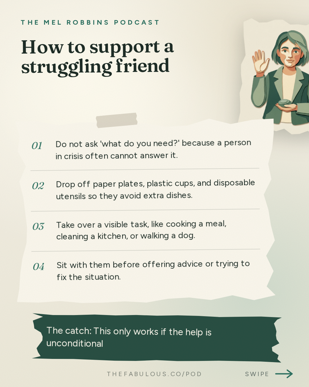 How to support a struggling friend — The Mel Robbins Podcast: This One Skill Makes Every Relationship Better