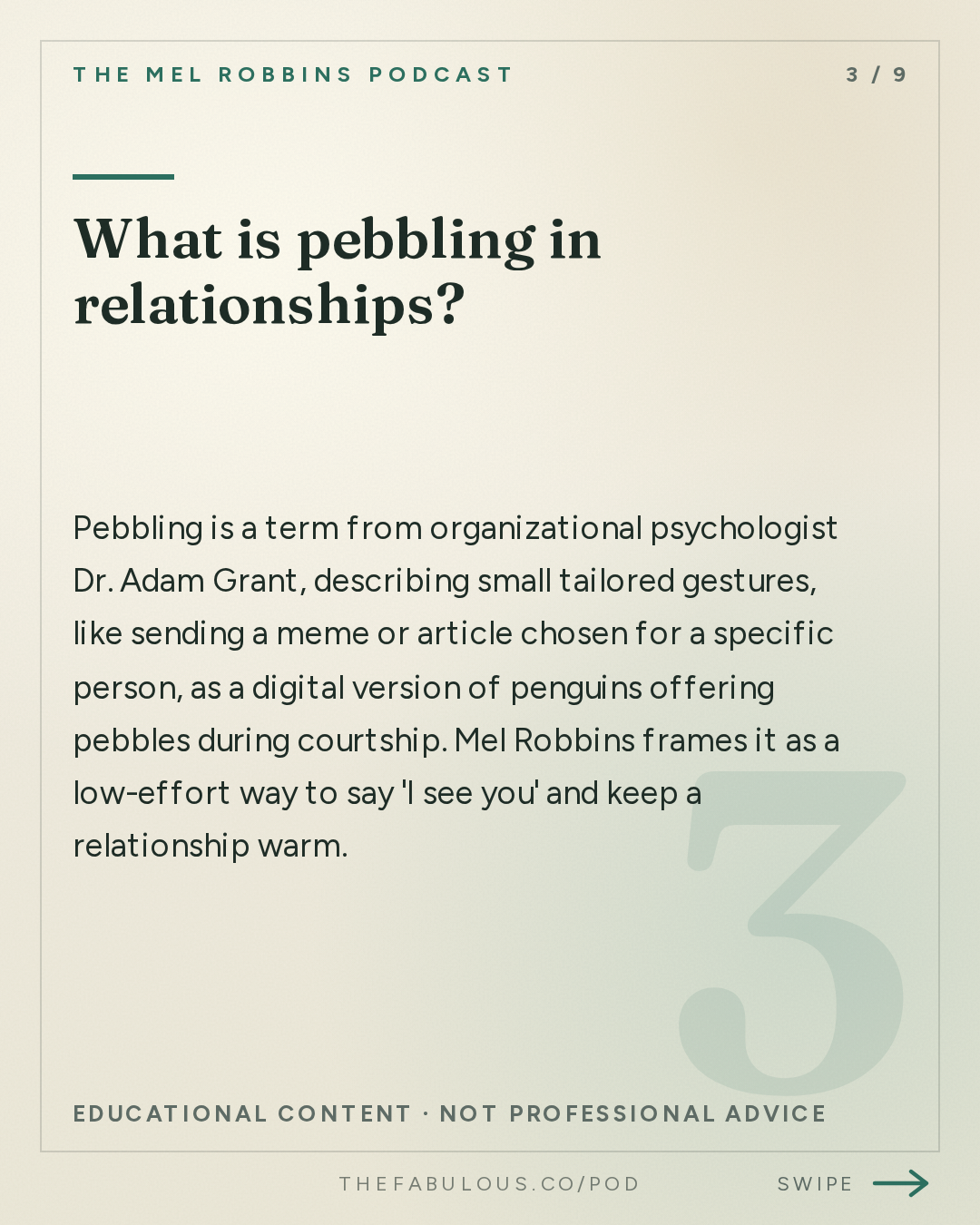 What is pebbling in relationships? — The Mel Robbins Podcast: This One Skill Makes Every Relationship Better