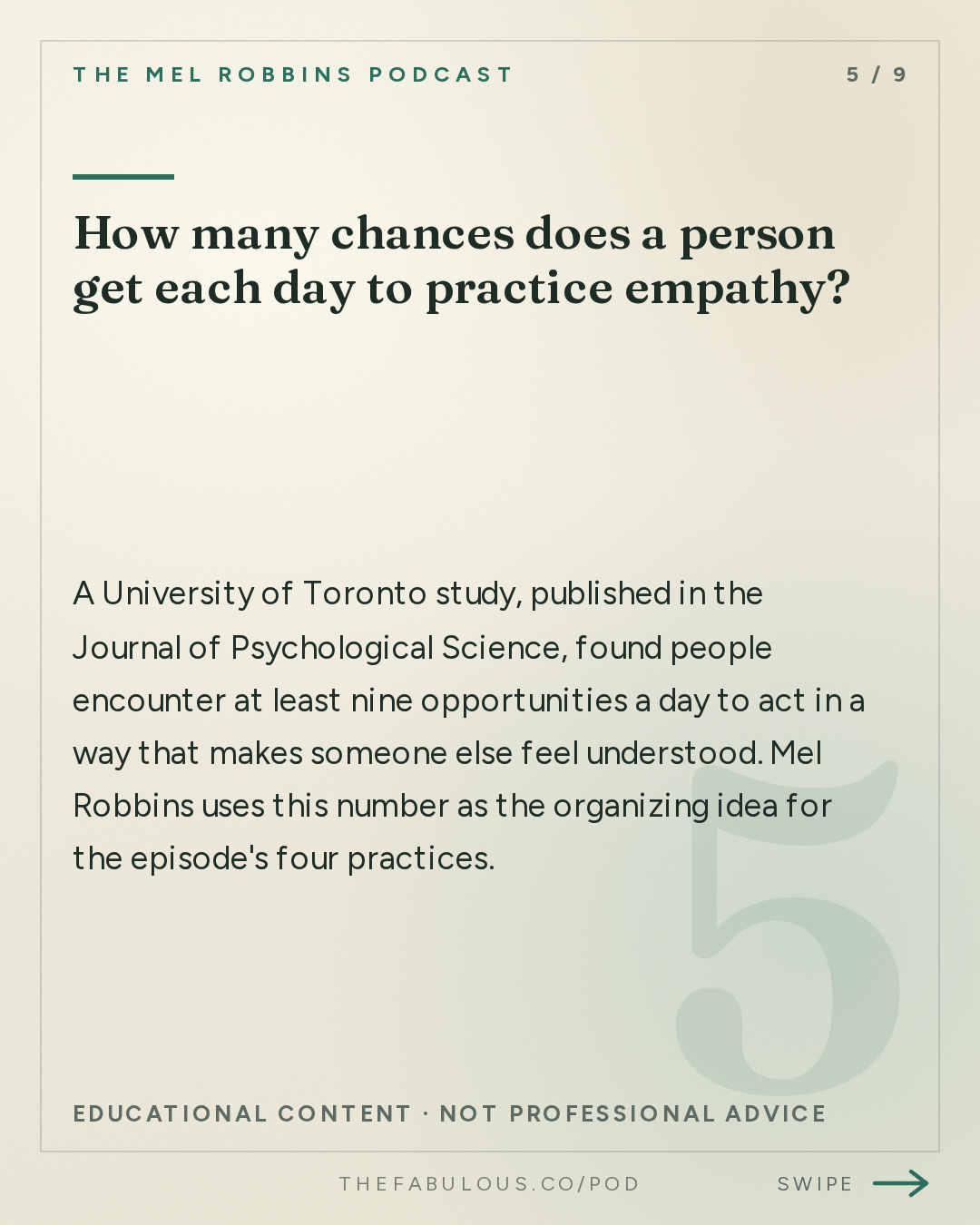How many chances does a person get each day to practice empathy? — The Mel Robbins Podcast: This One Skill Makes Every Relationship Better