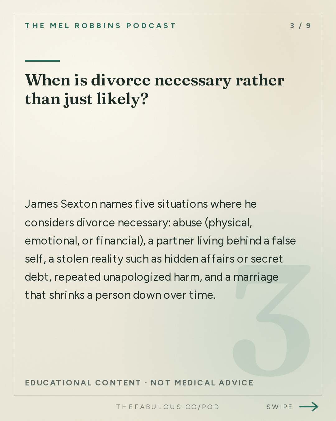 When is divorce necessary rather than just likely? — The Mel Robbins Podcast: The Ultimate Guide to Divorce (For You & The People You Love)