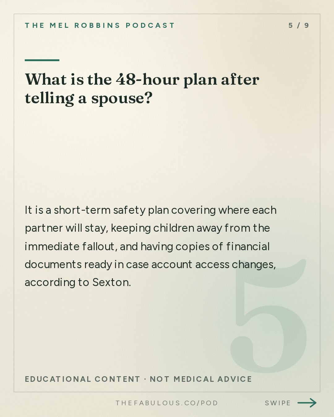 What is the 48-hour plan after telling a spouse? — The Mel Robbins Podcast: The Ultimate Guide to Divorce (For You & The People You Love)