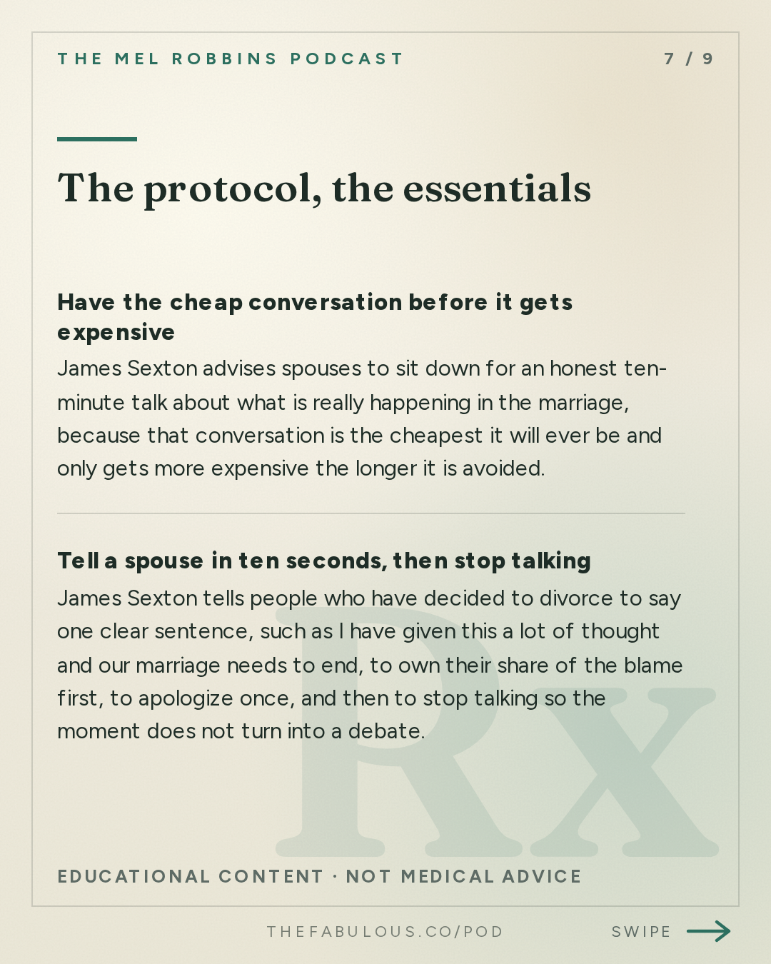 The protocol, the essentials — The Mel Robbins Podcast: The Ultimate Guide to Divorce (For You & The People You Love)