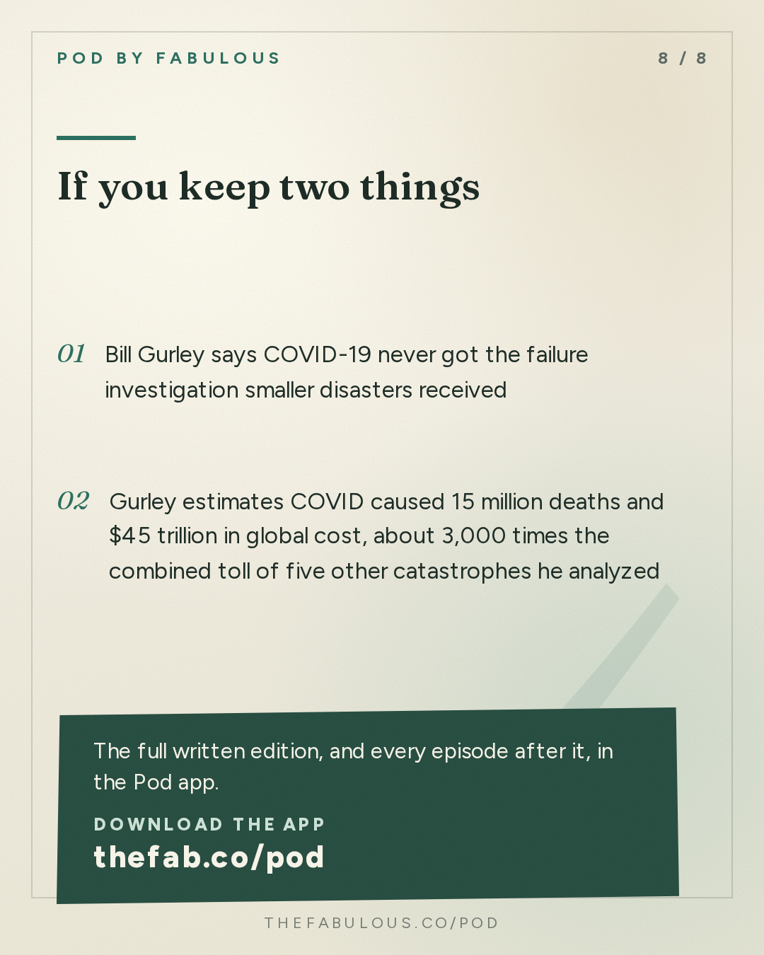 If you keep two things — All-In with Chamath, Jason, Sacks & Friedberg: Bill Gurley: Searching for Feynman