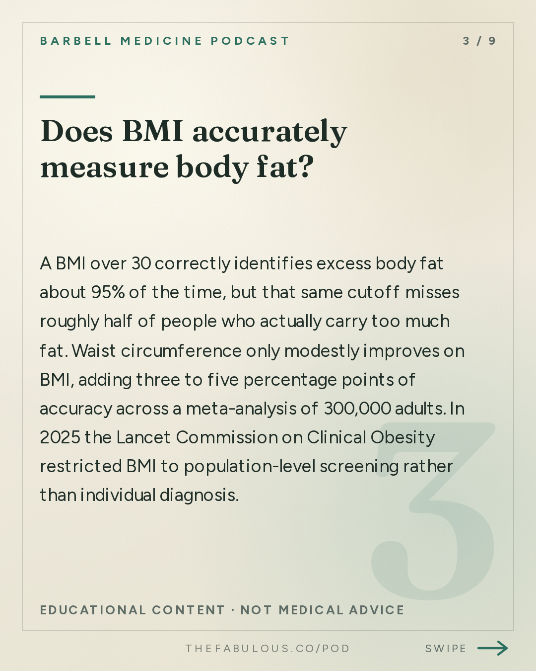 Does BMI accurately measure body fat? — Barbell Medicine Podcast: Your Fat Has a Storage Limit