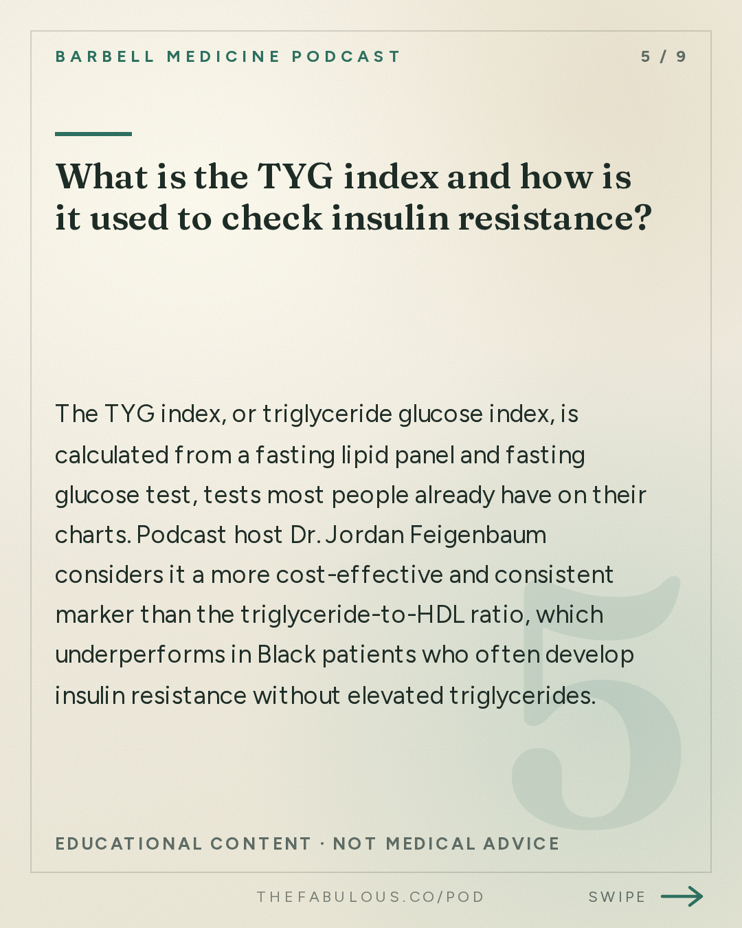 What is the TYG index and how is it used to check insulin resistance? — Barbell Medicine Podcast: Your Fat Has a Storage Limit