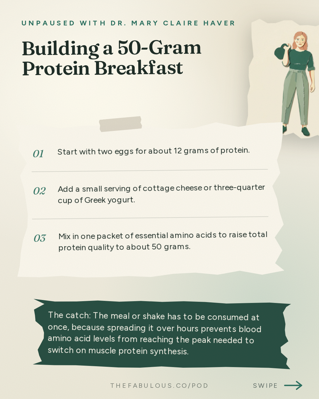 Building a 50-Gram Protein Breakfast — unPAUSED with Dr. Mary Claire Haver: Building Muscle in Menopause: Protein, Creatine and Strength Training with Dr. Gabrielle Lyon