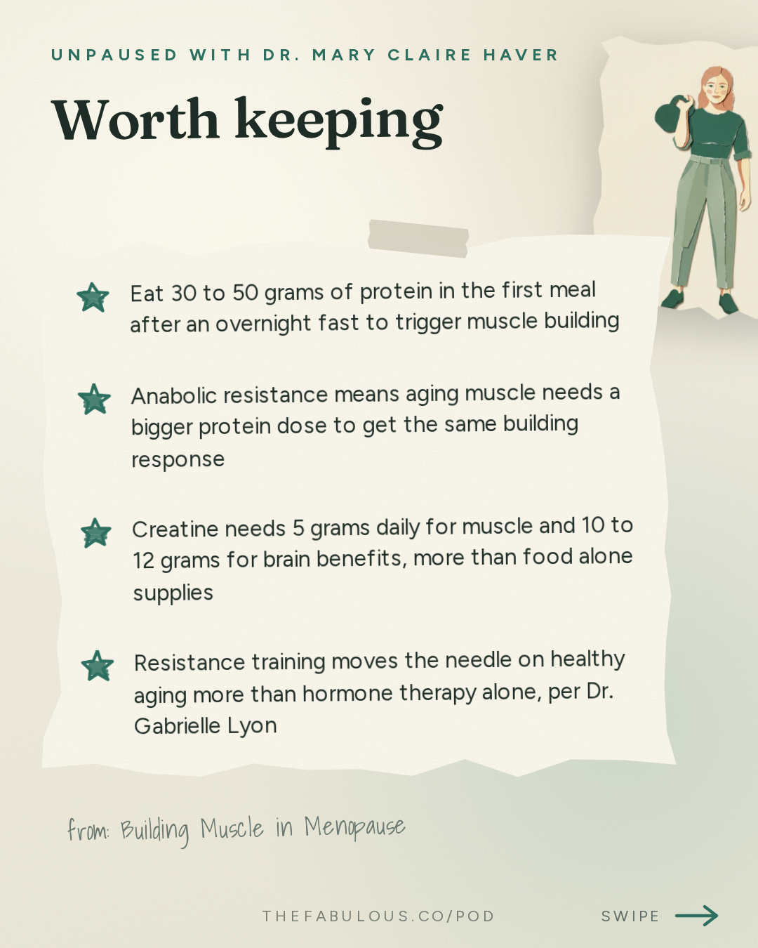 Worth keeping — unPAUSED with Dr. Mary Claire Haver: Building Muscle in Menopause: Protein, Creatine and Strength Training with Dr. Gabrielle Lyon
