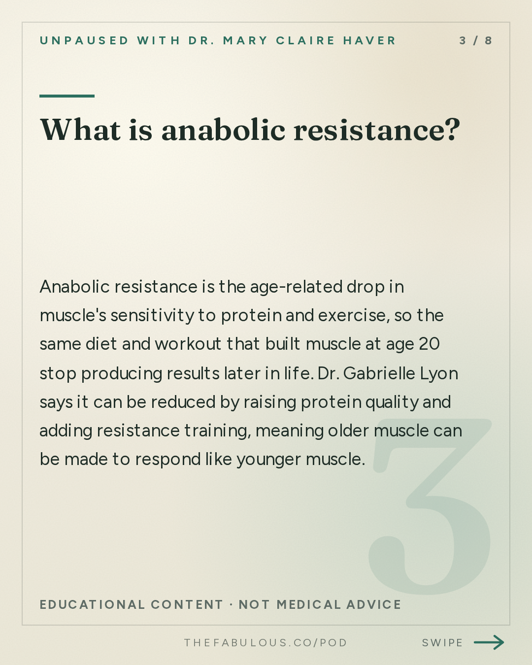 What is anabolic resistance? — unPAUSED with Dr. Mary Claire Haver: Building Muscle in Menopause: Protein, Creatine and Strength Training with Dr. Gabrielle Lyon