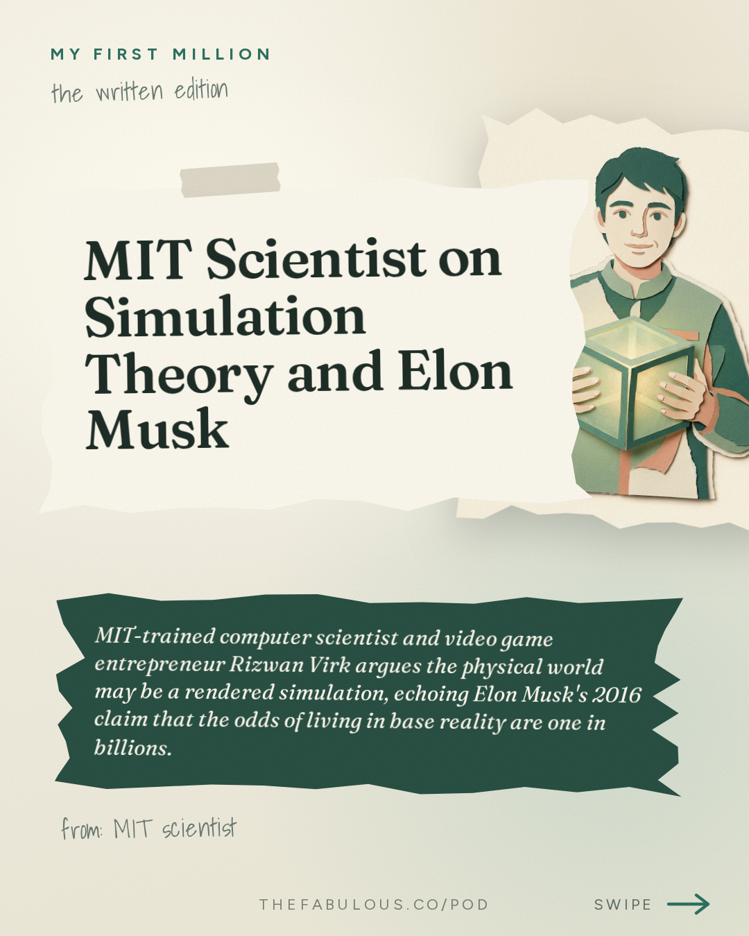 MIT Scientist on Simulation Theory and Elon Musk — My First Million: MIT scientist: Elon Musk was right, we are almost certainly in a simulation