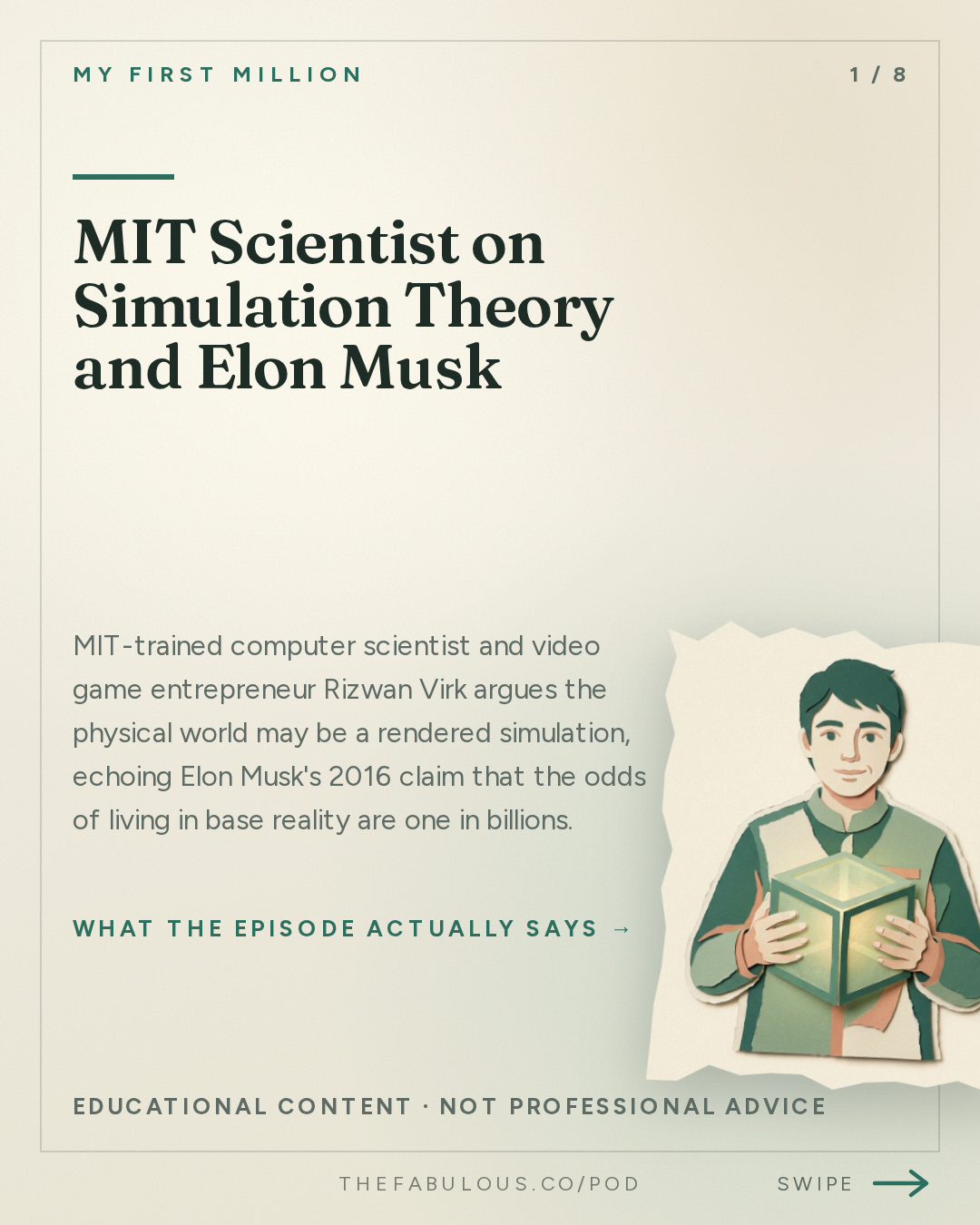MIT Scientist on Simulation Theory and Elon Musk — My First Million: MIT scientist: Elon Musk was right, we are almost certainly in a simulation