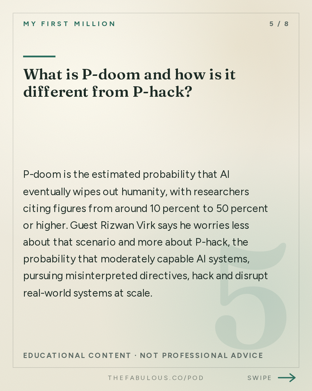 What is P-doom and how is it different from P-hack? — My First Million: MIT scientist: Elon Musk was right, we are almost certainly in a simulation