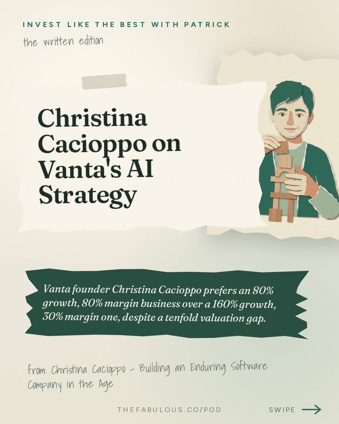 Christina Cacioppo on Vanta's AI Strategy — Invest Like the Best with Patrick O'Shaughnessy: Christina Cacioppo - Building an Enduring Software Company in the Age of AI - [Invest Like the Best, EP.496]