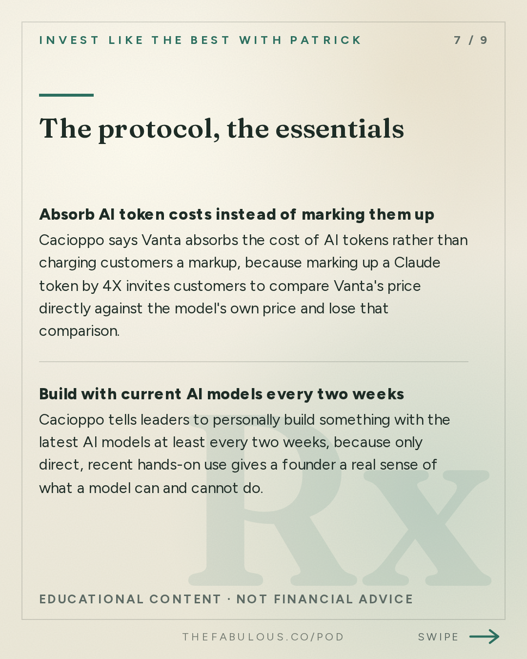 The protocol, the essentials — Invest Like the Best with Patrick O'Shaughnessy: Christina Cacioppo - Building an Enduring Software Company in the Age of AI - [Invest Like the Best, EP.496]