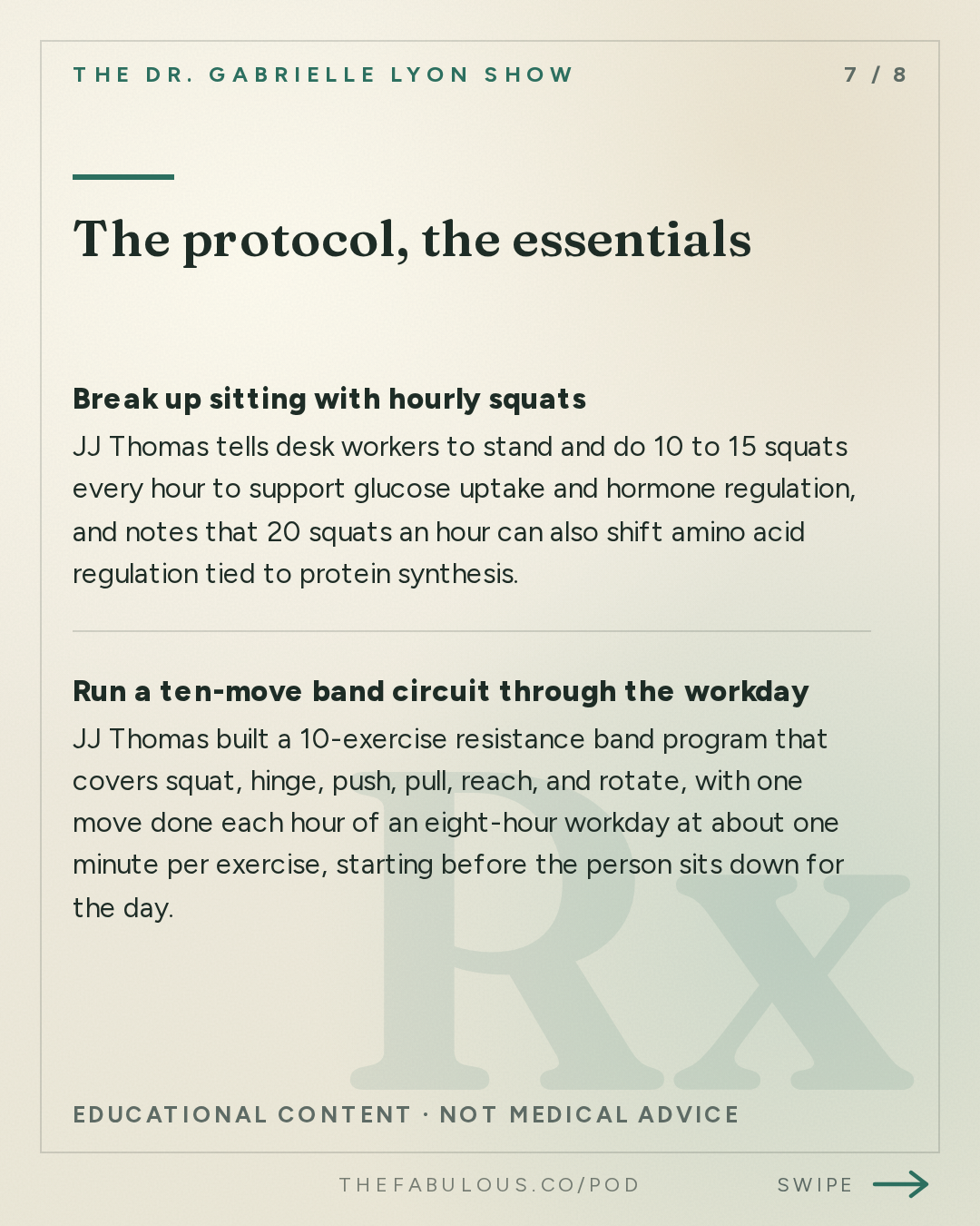 The protocol, the essentials — The Dr. Gabrielle Lyon Show: Dr. JJ Thomas: Pain Is an Alarm. Why Your Injury Keeps Coming Back and How To Fix It