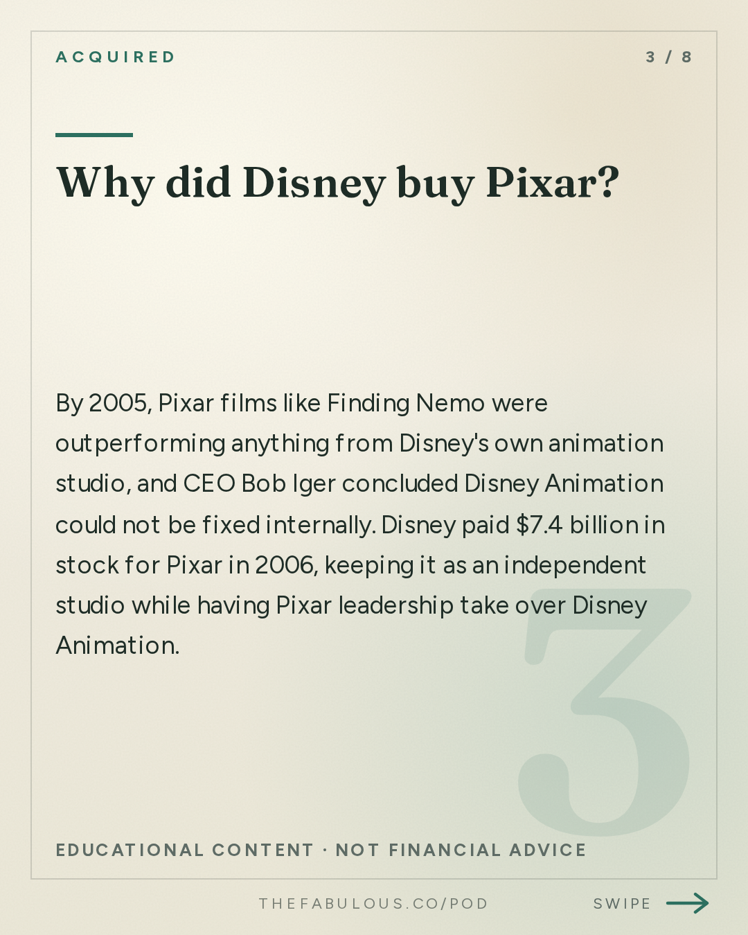 Why did Disney buy Pixar? — Acquired: Disney: The Renaissance and the Empire