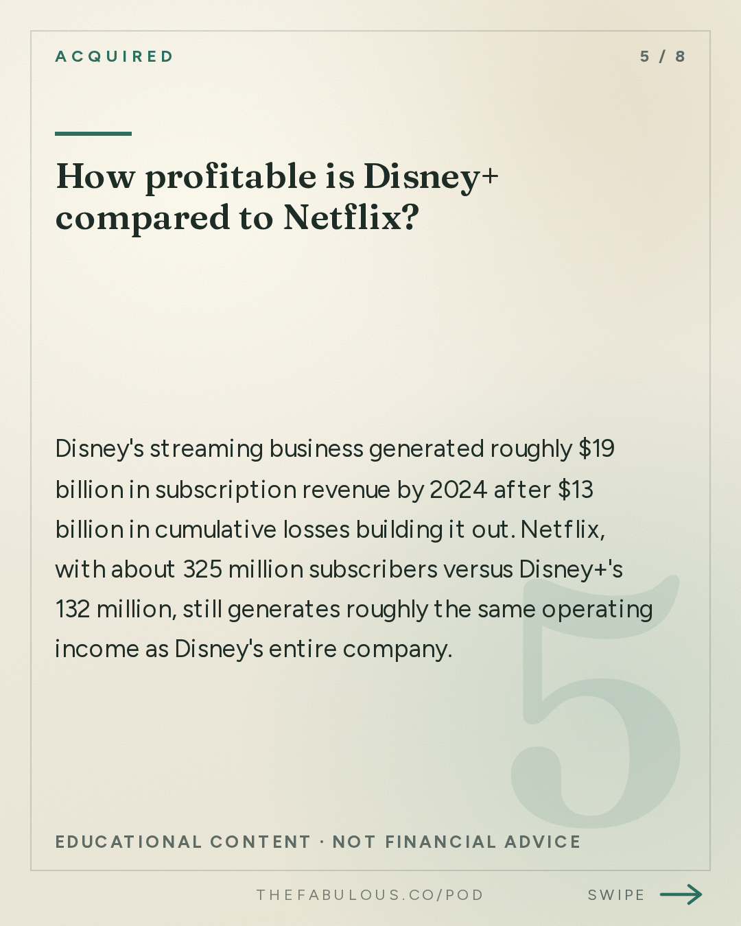 How profitable is Disney+ compared to Netflix? — Acquired: Disney: The Renaissance and the Empire
