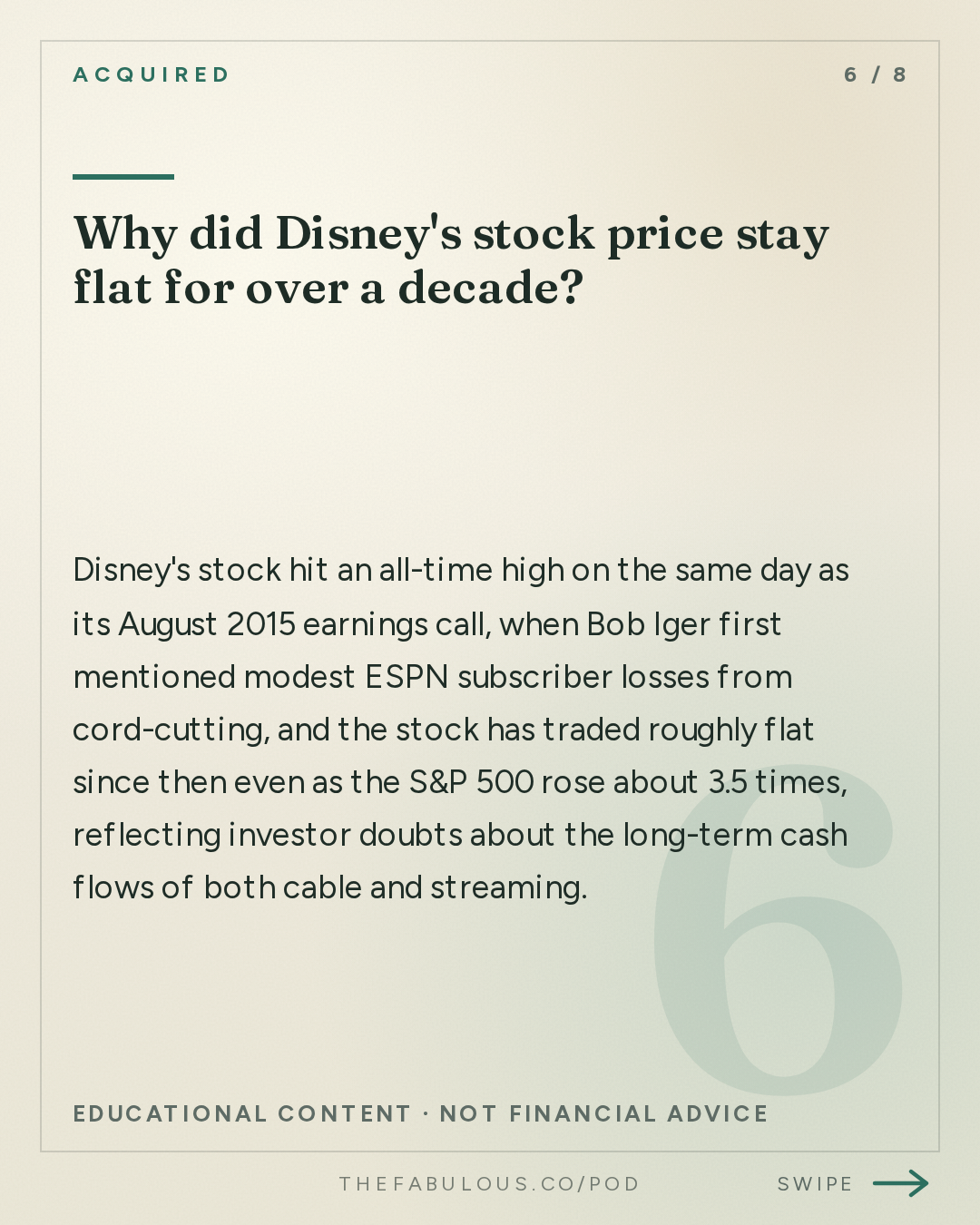 Why did Disney's stock price stay flat for over a decade? — Acquired: Disney: The Renaissance and the Empire