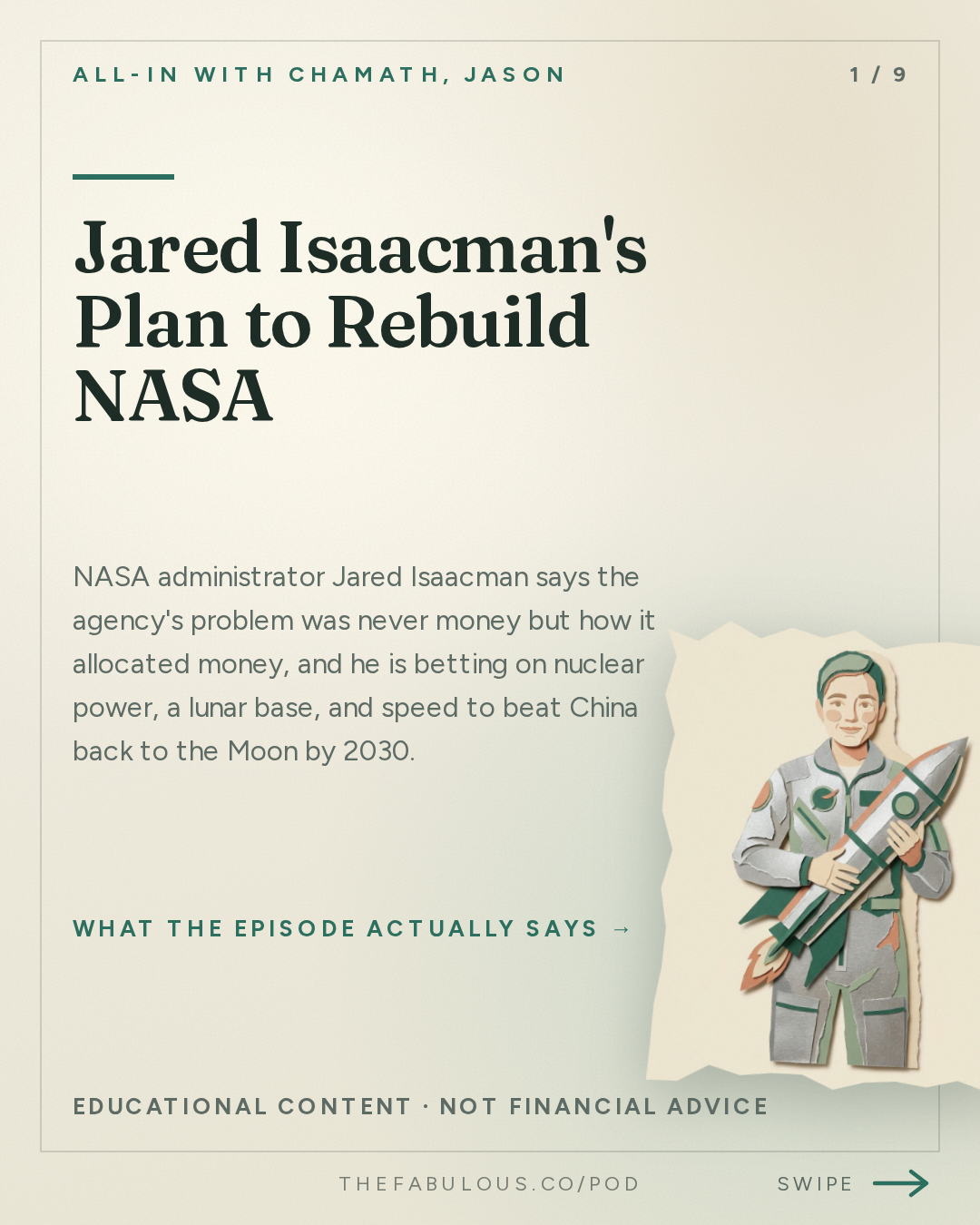 Jared Isaacman's Plan to Rebuild NASA — All-In with Chamath, Jason, Sacks & Friedberg: Jared Isaacman: A New Era for NASA and American Space Exploration