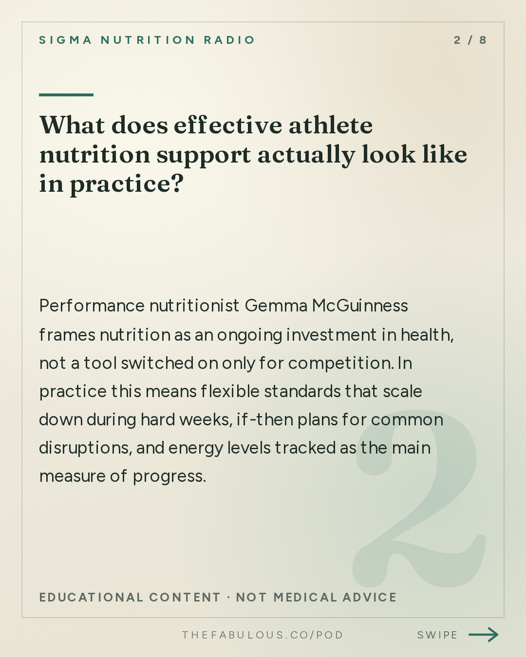 What does effective athlete nutrition support actually look like in practice? — Sigma Nutrition Radio: #617: What Does Effective Athlete Support Look Like in Practice? – Gemma McGuinness