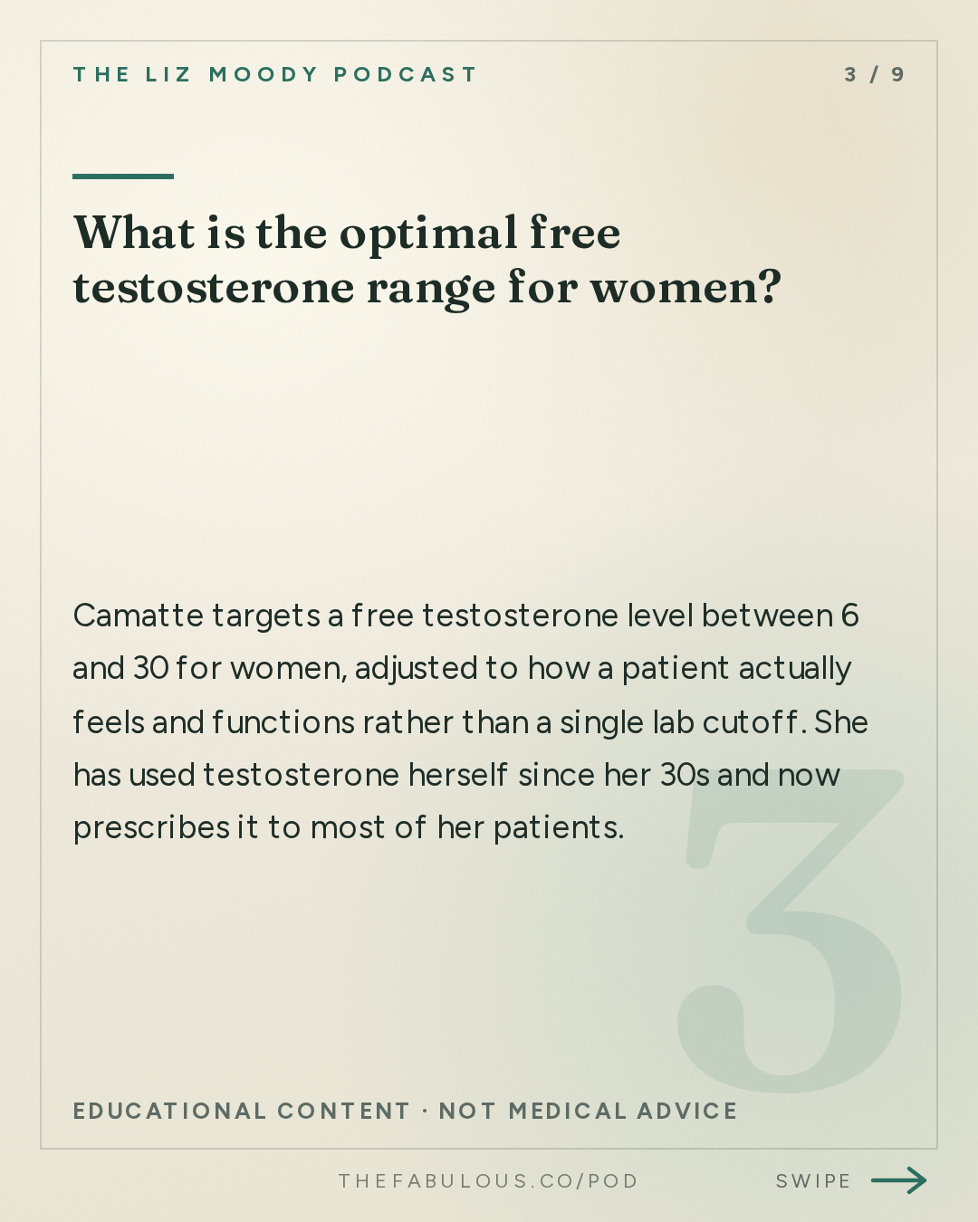 What is the optimal free testosterone range for women? — The Liz Moody Podcast: Should Everyone Be On GLP-1s? + Other Longevity Secrets Your Doctor Won't Tell You