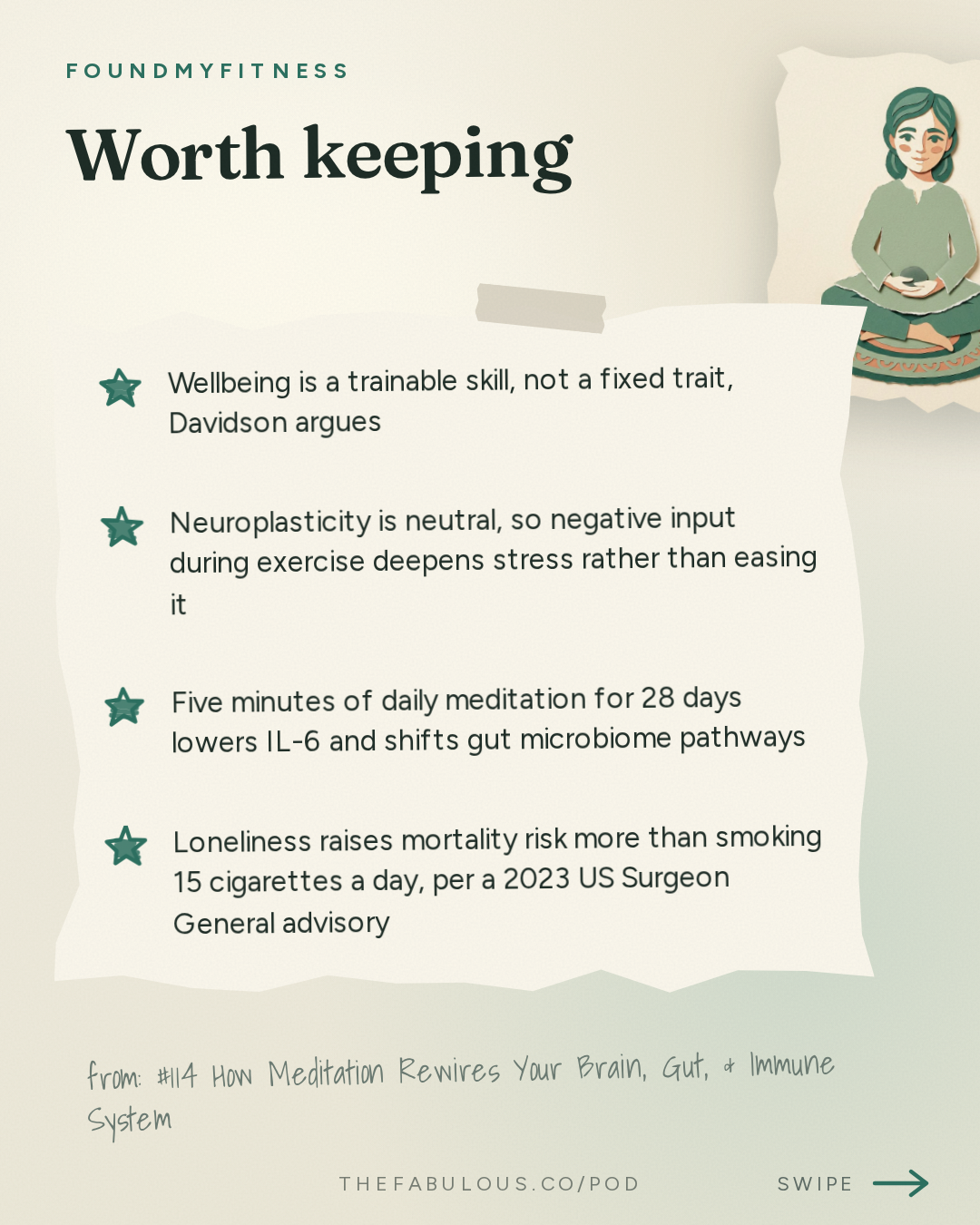 Worth keeping — FoundMyFitness: #114 How Meditation Rewires Your Brain, Gut, & Immune System | Dr. Richard Davidson