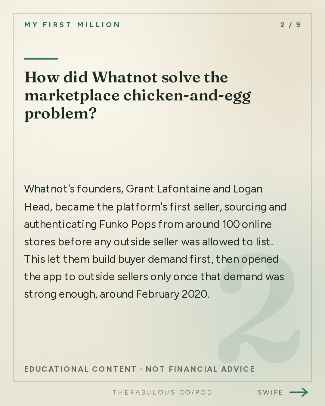 How did Whatnot solve the marketplace chicken-and-egg problem? — My First Million: Whatnot founder: This is the future of e-commerce