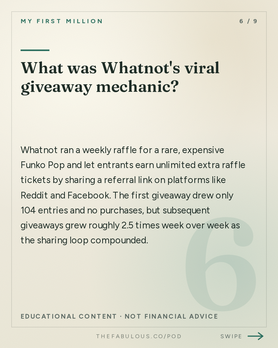 What was Whatnot's viral giveaway mechanic? — My First Million: Whatnot founder: This is the future of e-commerce