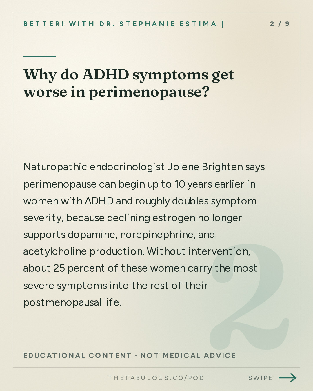 Why do ADHD symptoms get worse in perimenopause? — BETTER! with Dr. Stephanie Estima | Strength, Body Composition & Perimenopause: Perimenopause Doesn't Cause ADHD, It Unmasks It: Reclaim Your Brain with Dr. Jolene Brighten