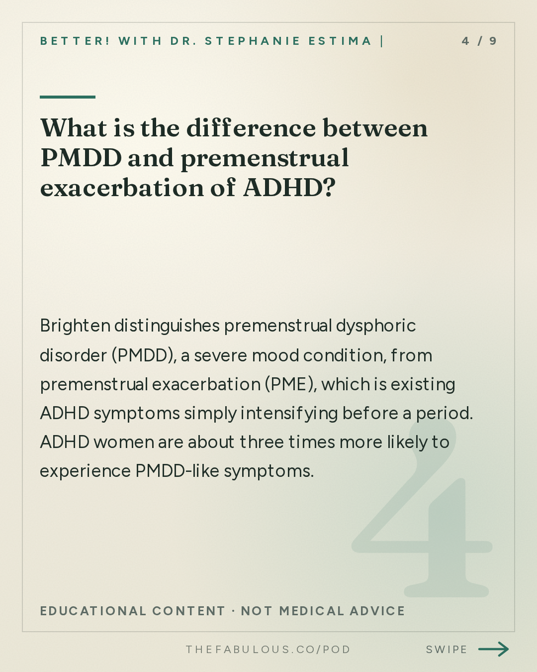 What is the difference between PMDD and premenstrual exacerbation of ADHD? — BETTER! with Dr. Stephanie Estima | Strength, Body Composition & Perimenopause: Perimenopause Doesn't Cause ADHD, It Unmasks It: Reclaim Your Brain with Dr. Jolene Brighten