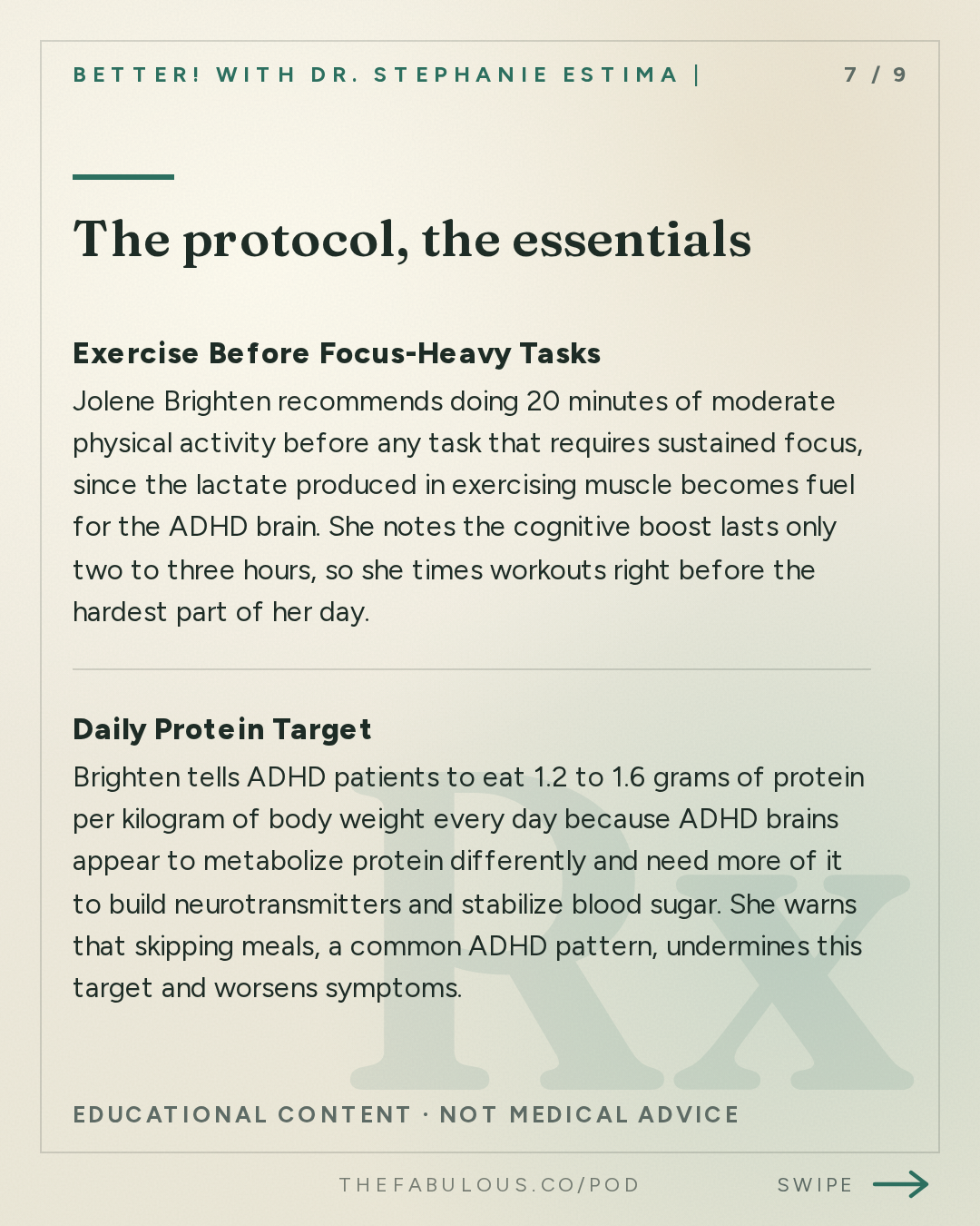The protocol, the essentials — BETTER! with Dr. Stephanie Estima | Strength, Body Composition & Perimenopause: Perimenopause Doesn't Cause ADHD, It Unmasks It: Reclaim Your Brain with Dr. Jolene Brighten