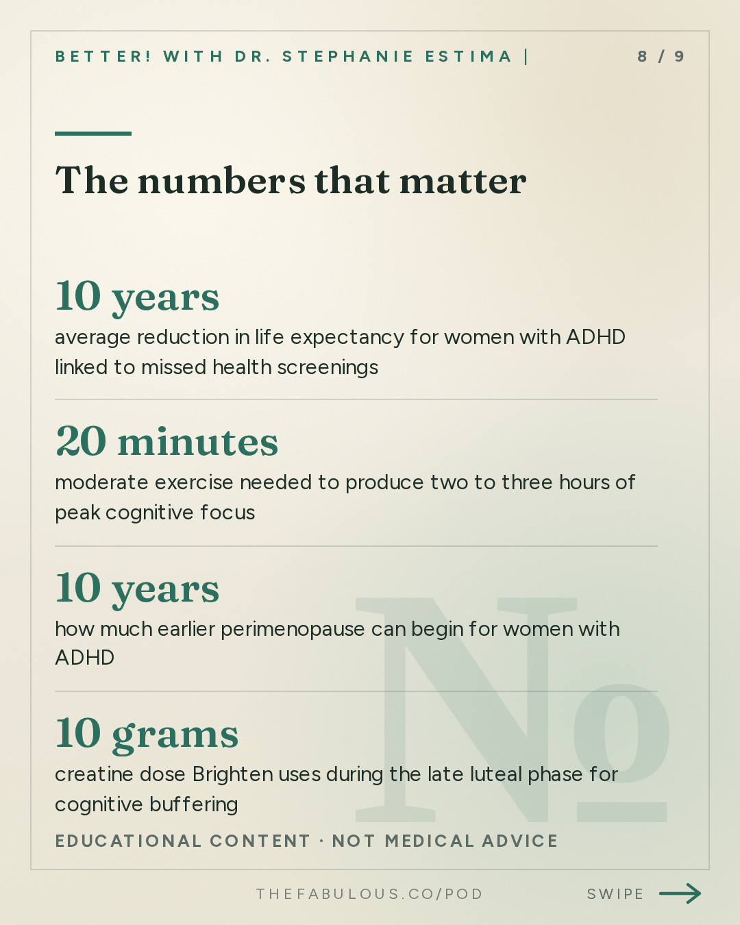 The numbers that matter — BETTER! with Dr. Stephanie Estima | Strength, Body Composition & Perimenopause: Perimenopause Doesn't Cause ADHD, It Unmasks It: Reclaim Your Brain with Dr. Jolene Brighten