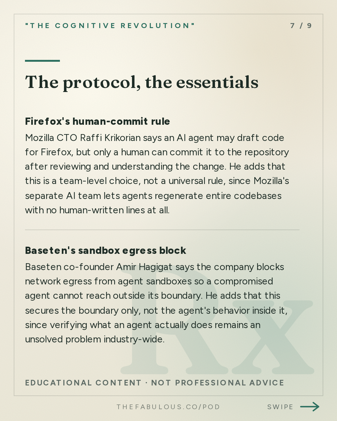 The protocol, the essentials — "The Cognitive Revolution" : AI:AM Highlights: Astra as AGI, OpenAI's Pause, Mythos @ Mozilla & Human Agency vs Technocapitalism