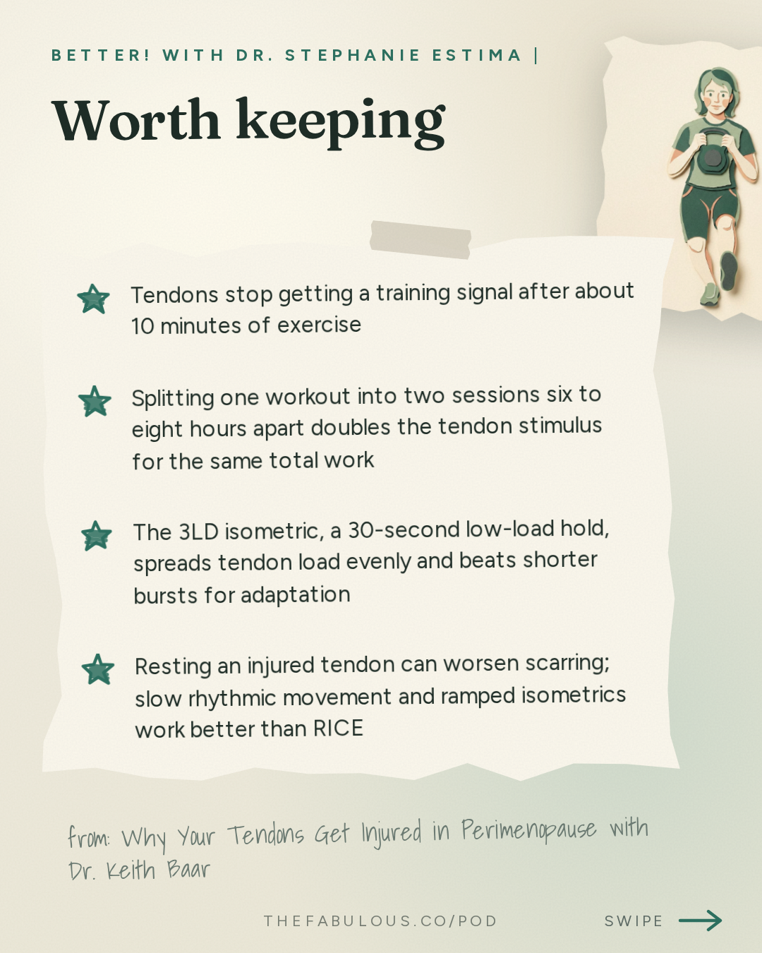 Worth keeping — BETTER! with Dr. Stephanie Estima | Strength, Body Composition & Perimenopause: Why Your Tendons Get Injured in Perimenopause (and How to Reverse It) with Dr. Keith Baar