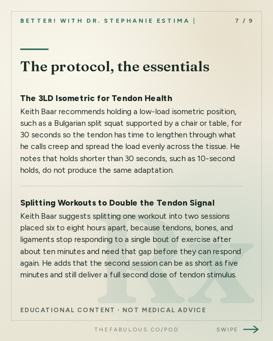 The protocol, the essentials — BETTER! with Dr. Stephanie Estima | Strength, Body Composition & Perimenopause: Why Your Tendons Get Injured in Perimenopause (and How to Reverse It) with Dr. Keith Baar