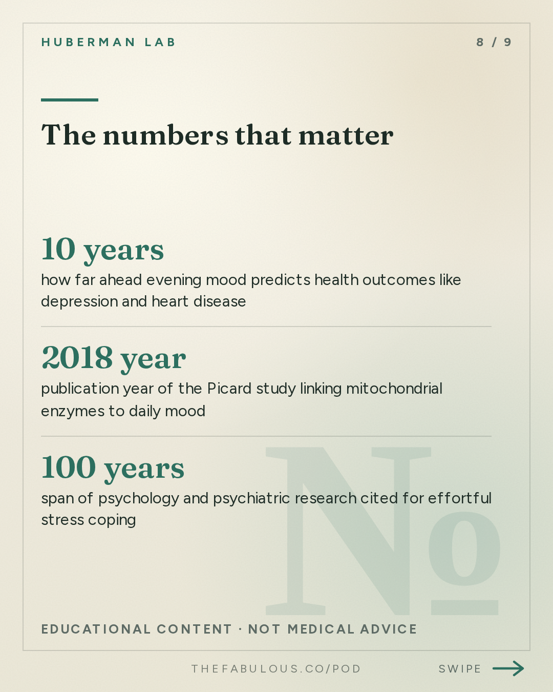 The numbers that matter — Huberman Lab: Essentials: Manage Stress & Build Resilience | Dr. Elissa Epel