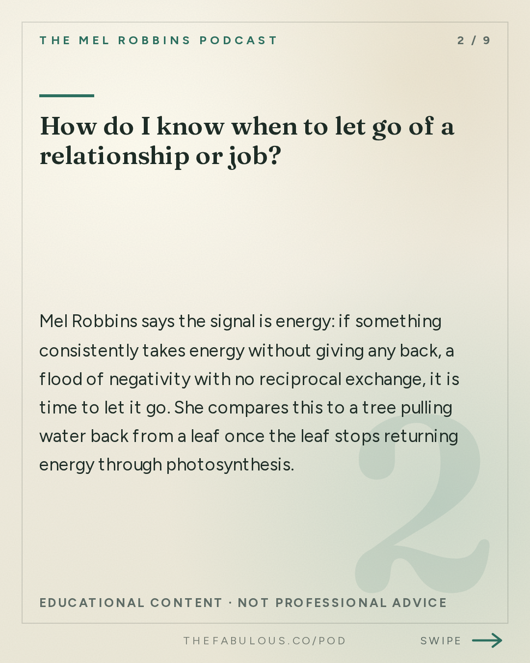 How do I know when to let go of a relationship or job? — The Mel Robbins Podcast: How to Let Go of What No Longer Serves You