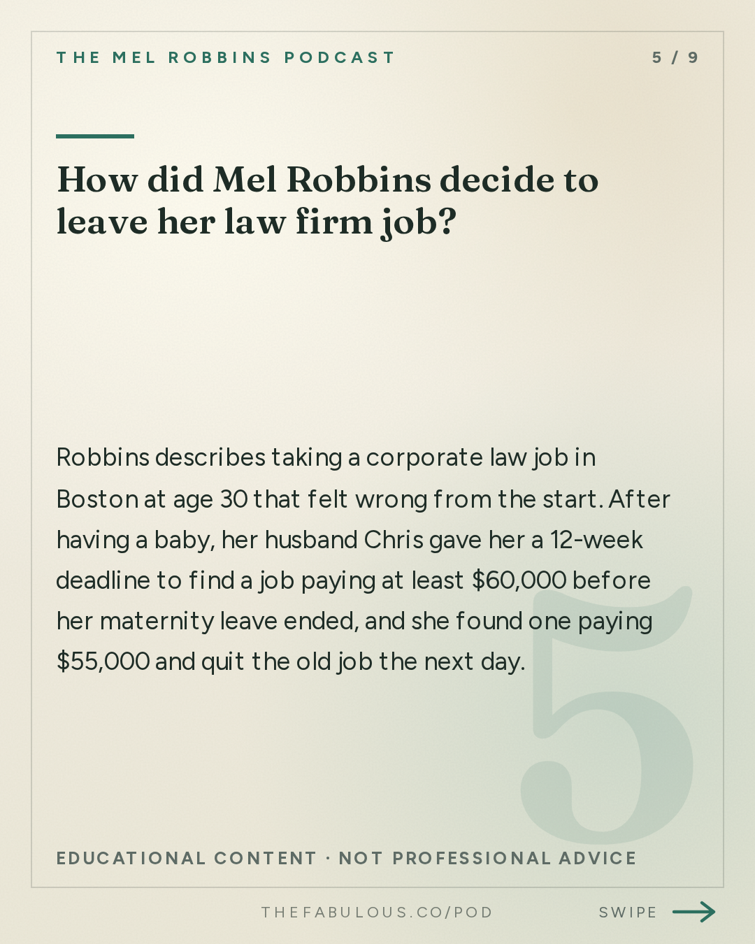 How did Mel Robbins decide to leave her law firm job? — The Mel Robbins Podcast: How to Let Go of What No Longer Serves You