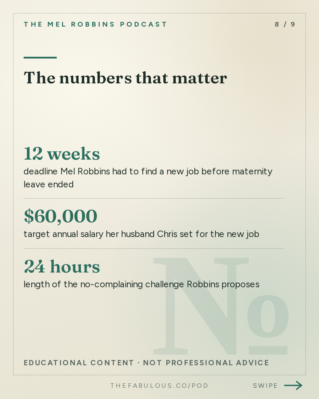 The numbers that matter — The Mel Robbins Podcast: How to Let Go of What No Longer Serves You
