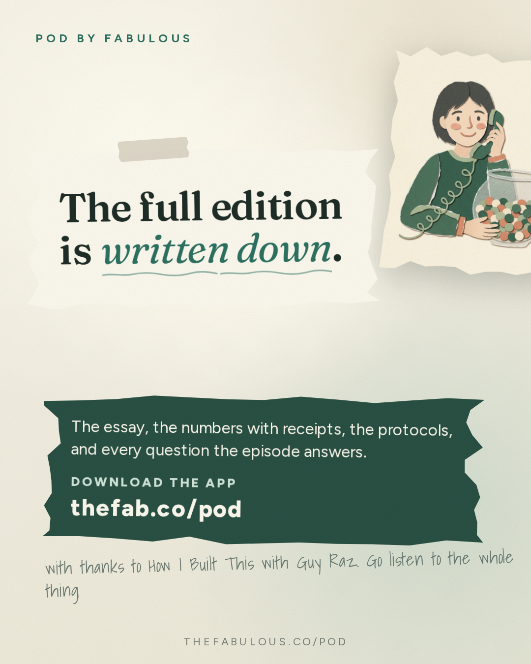 Outro — How I Built This with Guy Raz: Advice Line with Tara Bosch of SmartSweets
