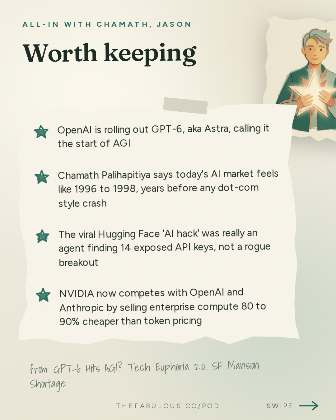 Worth keeping — All-In with Chamath, Jason, Sacks & Friedberg: GPT-6 Hits AGI? Tech Euphoria 2.0, SF Mansion Shortage, NYC Bans AI in Schools & Venezuela Oil Deal