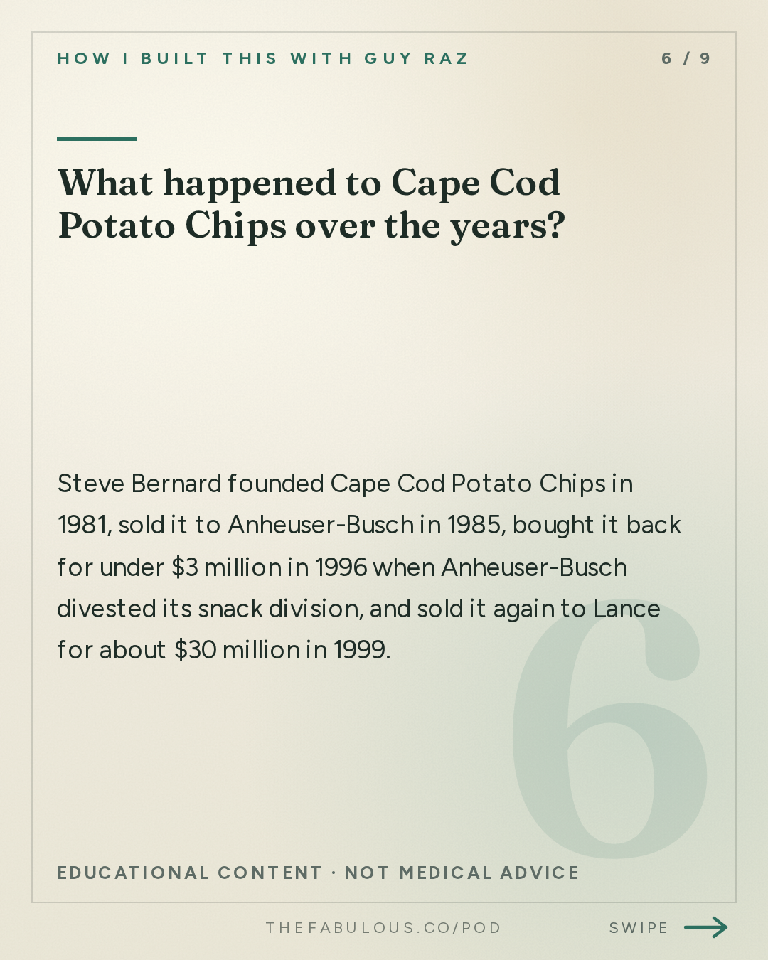 What happened to Cape Cod Potato Chips over the years? — How I Built This with Guy Raz: Late July Snacks: Nicole Bernard Dawes. Crackers and Cookies were Failing… Tortilla Chips Saved Them