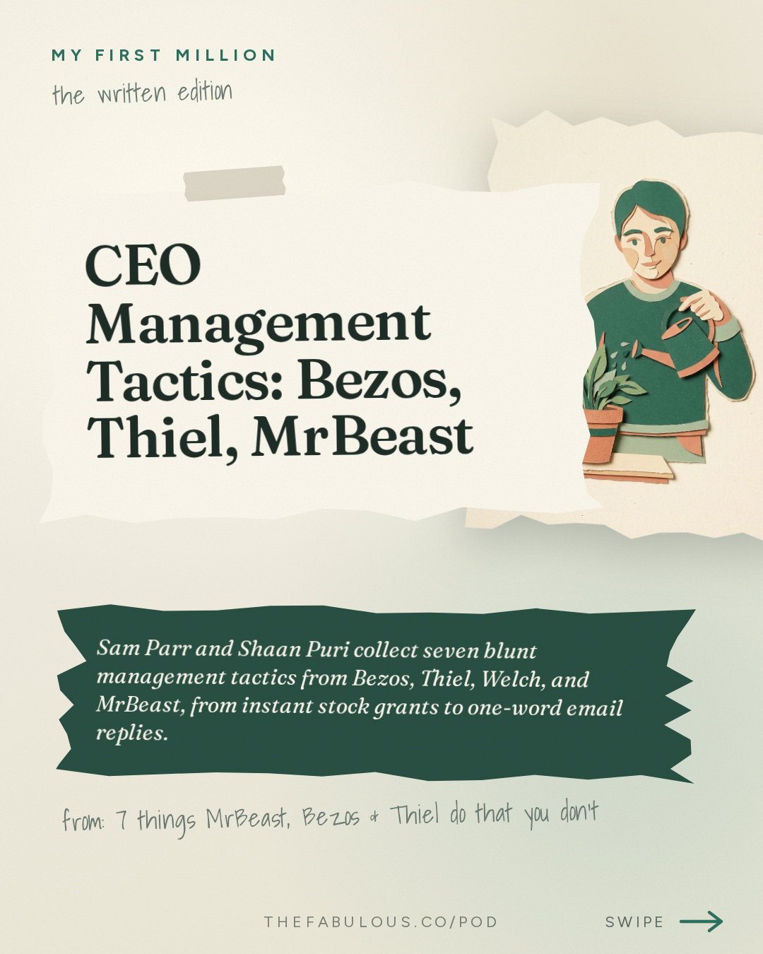CEO Management Tactics: Bezos, Thiel, MrBeast — My First Million: 7 things MrBeast, Bezos & Thiel do that you don’t