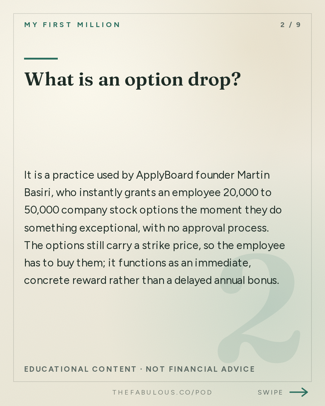 What is an option drop? — My First Million: 7 things MrBeast, Bezos & Thiel do that you don’t